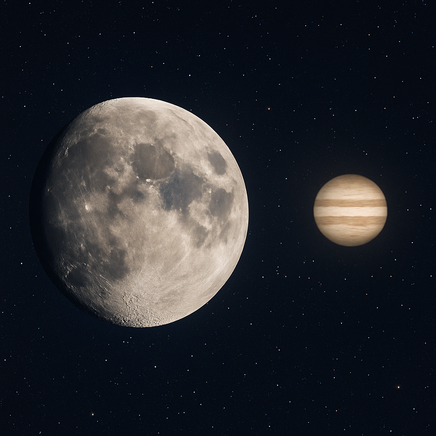 Moon Meets Jupiter in Stunning Night Sky Conjunction Tonight