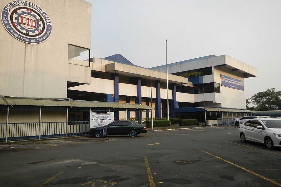 Land Transportation Office Central Office Quezon City LTO Anex Building Right Wing Leo C. Candelario Building (Department of Transportation and Communications (Philippines), East Avenue corner V Luna Avenue